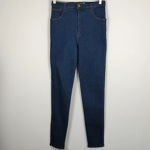 NWOT! 90s Italian Designer Krizia Jeans High Waist 28" Cotton Stretch Logo 33 EU - Picture 3 of 10